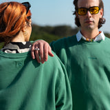 Organic crewneck made in Portugal, exclusive design. Exterior label: based on respect, self-love & love for one another. Pt: camisola em algodão orgânico produzida em portugal com design exclusivo, etiqueta exterior. 2xl to 3xl.