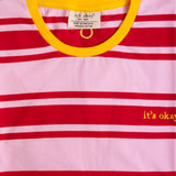 STRIPED T-SHIRT - PINK & RED