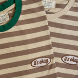 STRIPED T-SHIRT - BROWN & BEIGE
