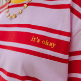 STRIPED T-SHIRT - PINK & RED