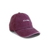 it's okay raspberry cap, burgundy cap made with 100% cotton, embroidered. it's okay to be exactly who you are. From Portugal with love. Boné de pala bege de algodão bordado em Portugal.it's okay stone cap, beige cap made with 100% cotton, embroidered. it's okay to be exactly who you are. From Portugal with love. Boné de pala bordeaux de algodão bordado em Portugal.