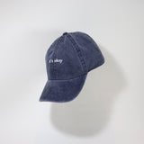 Blueberry cap, 100% cotton, vintage look, embroidered. it's okay to be exactly who you are. From Portugal with love.  Boné de pala azul de algodão bordado em Portugal.