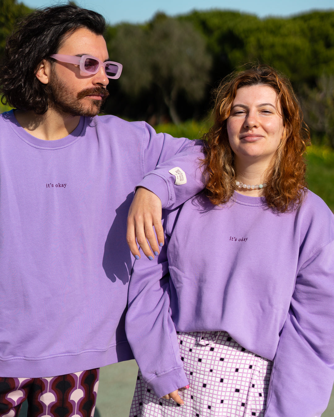 It's okay crew sweatshirt | organic cotton made in Portugal with love | gender neutral from 2XS to 3XL. Pt. Camisola sem carda em algodão orgânico produzido em Portugal.